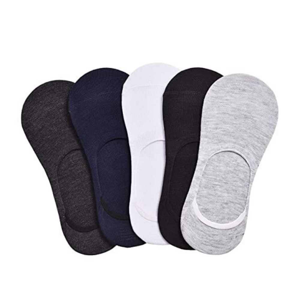 Wildez Plain No Show Multicolor Socks  (Pack of 5)